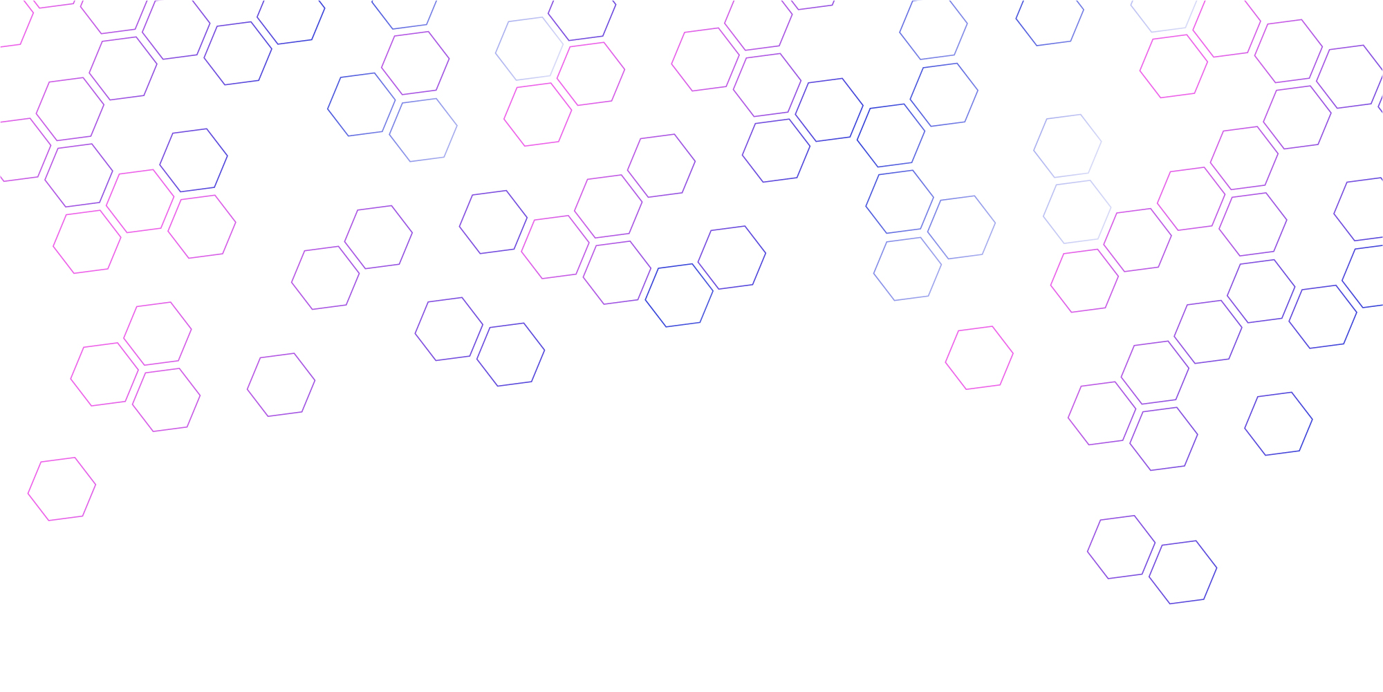 purple hexagon pattern on white background