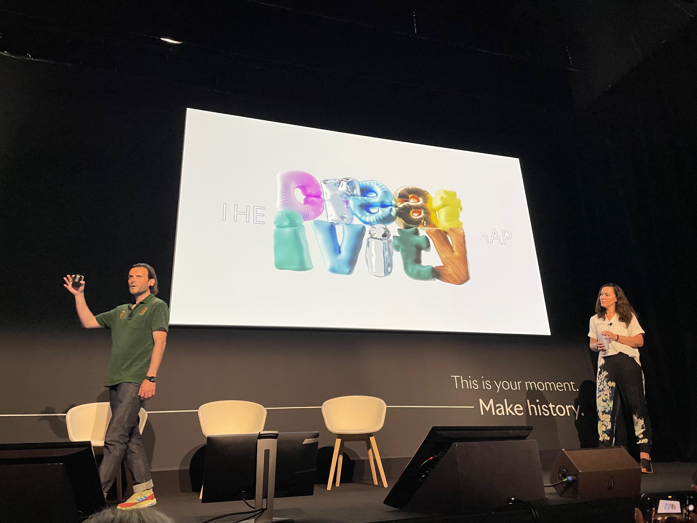 Sandoz and Sims presenting at Cannes Lions