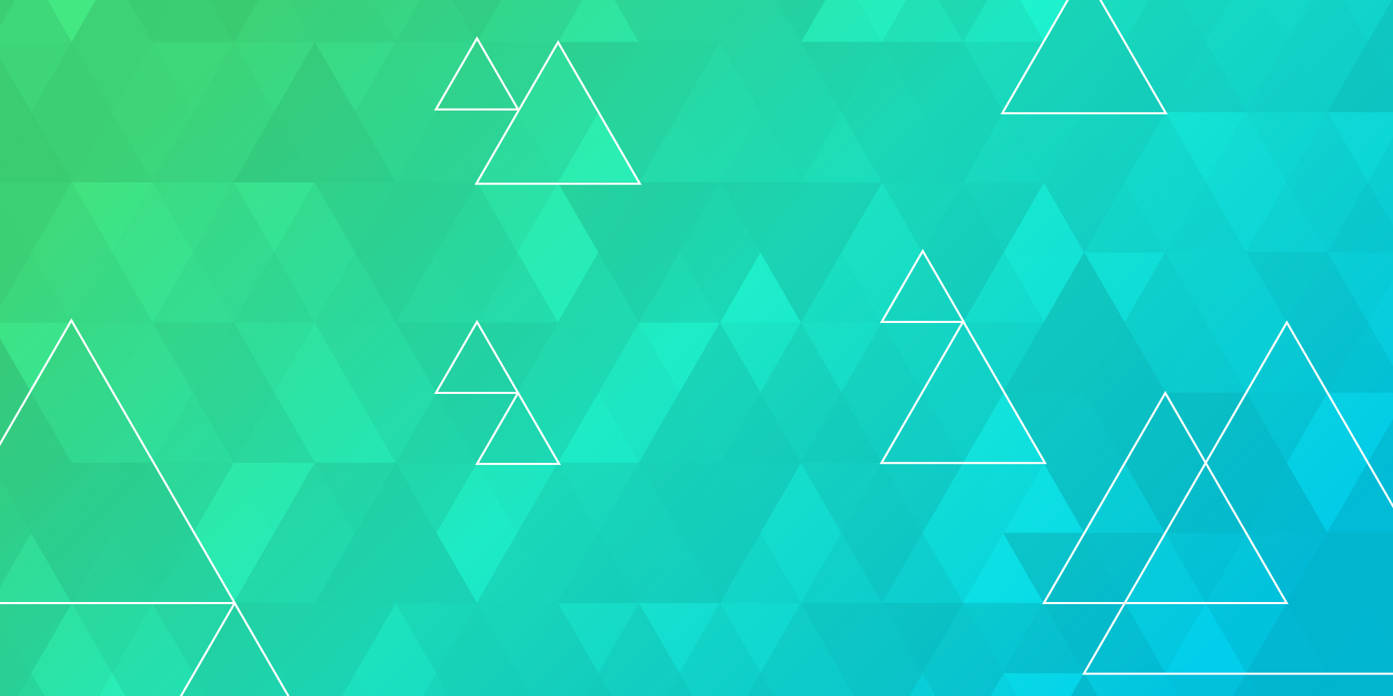 Blue teal and green triangular pattern