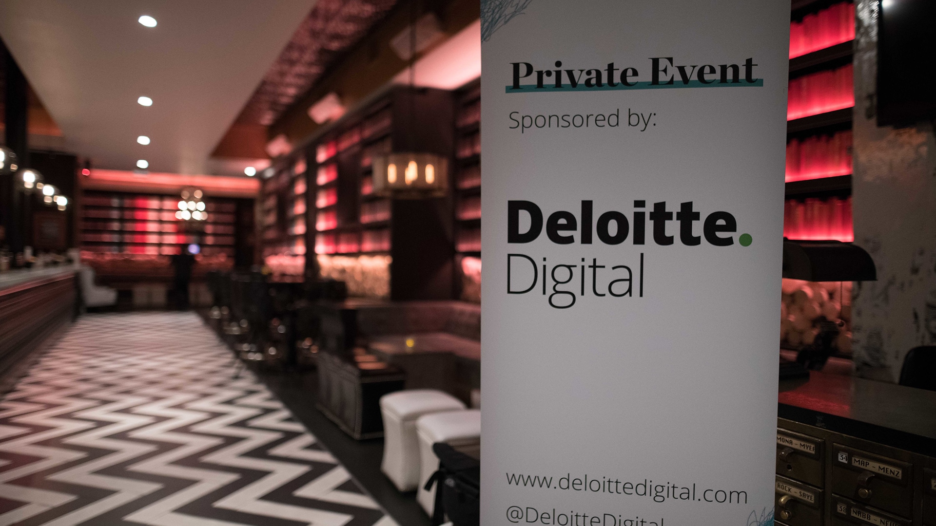 Entrance to Deloitte Digital private event