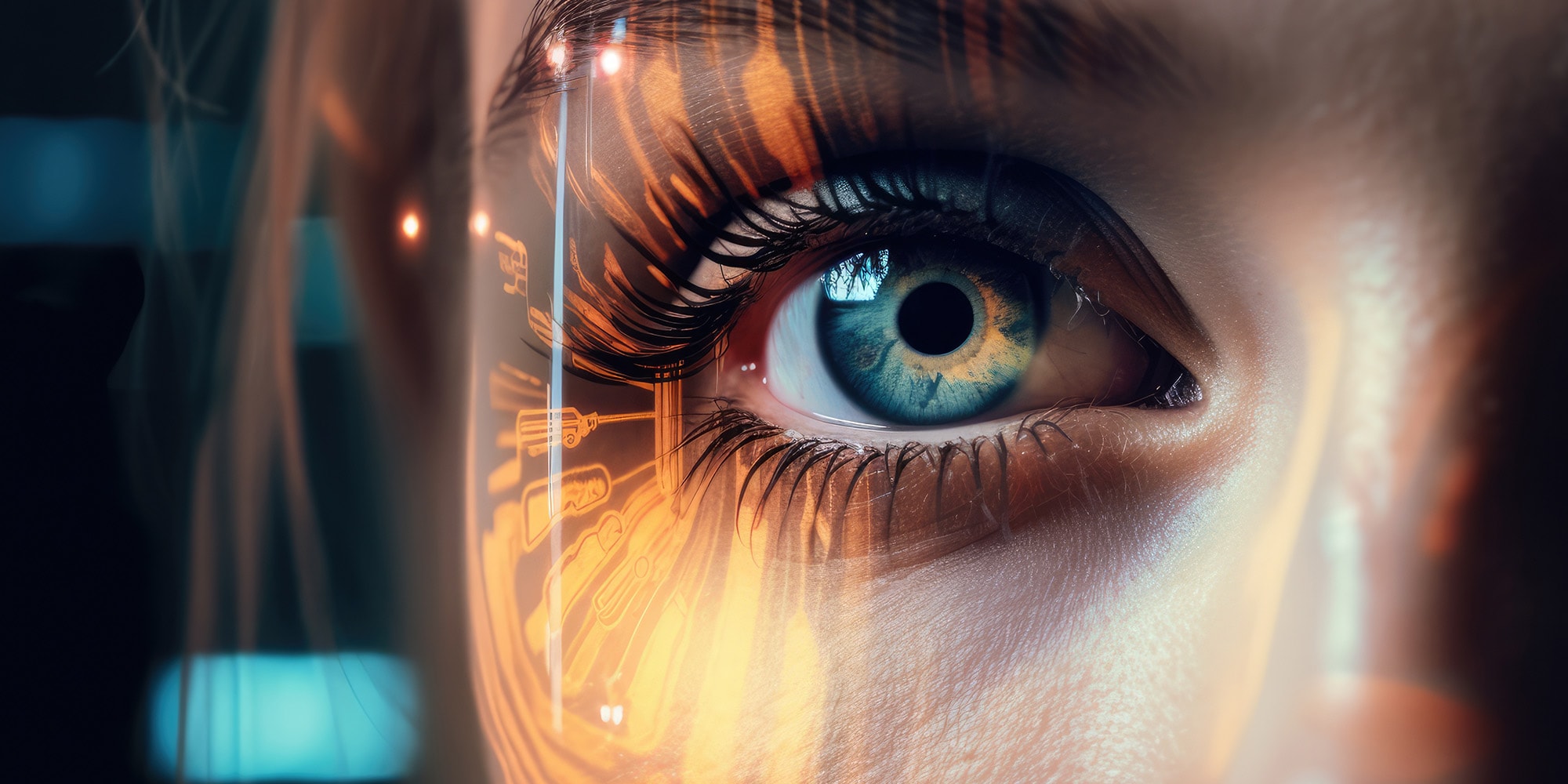 generative AI image woman's eye