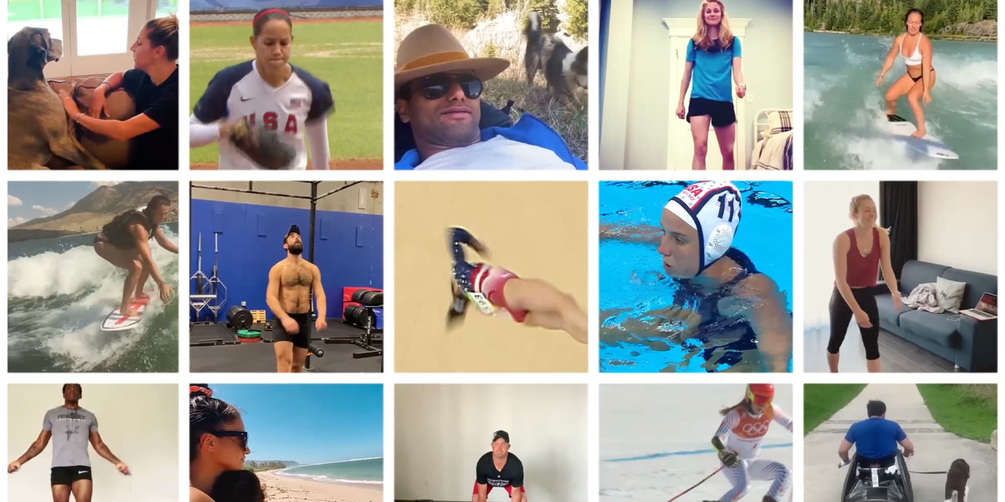 Collage of olympic athletes