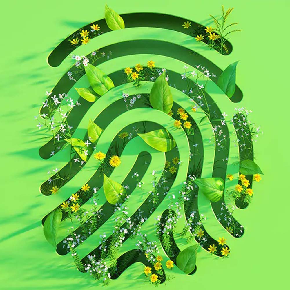 green organic fingerprint