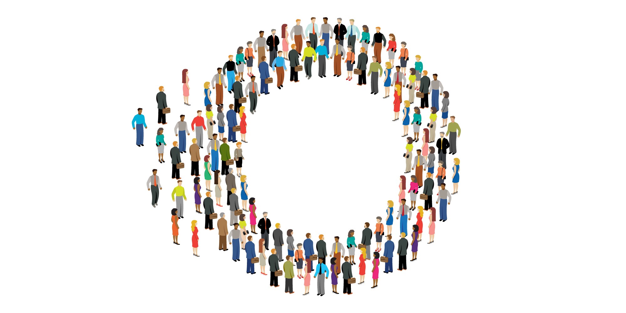 circle illustration of people