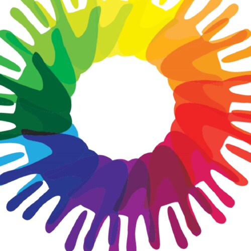 rainbow circle design